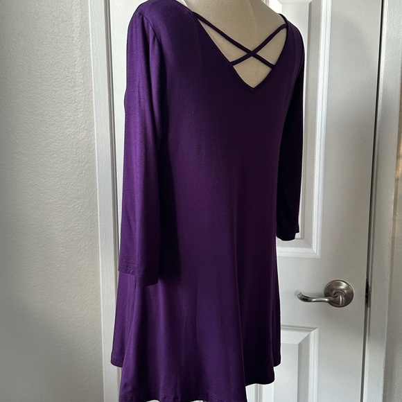 Purple jersey knit top - Picture 7 of 8